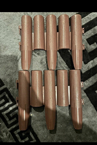 Brown plastic garden border - brown,