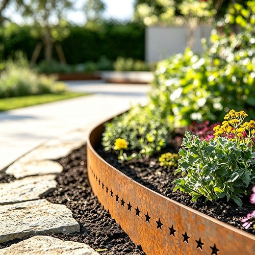 20cm corten steel lawn - corten,