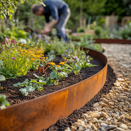 Flexible metal garden border - flexible,