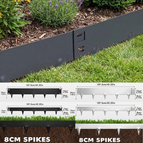 Galvanised steel metal lawn - 5m,
