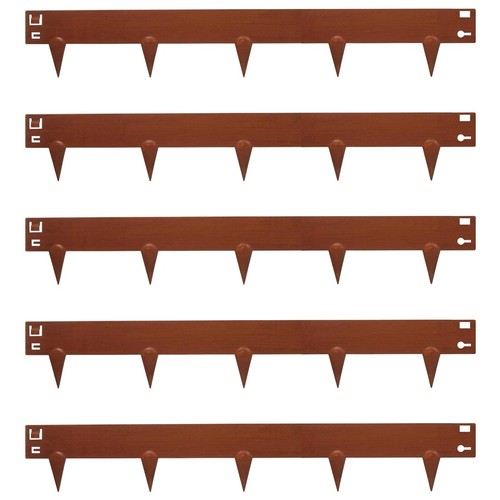 Rust steel lawn edging - rust,