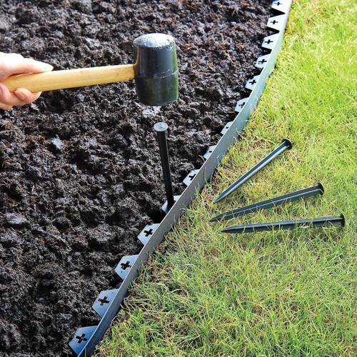 10m lawn edging border - border, with