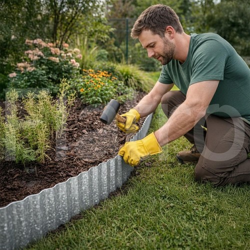 Flexible lawn edging metal - flexible,