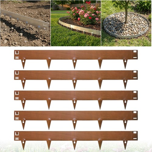 Metal garden edging corten - 5m,