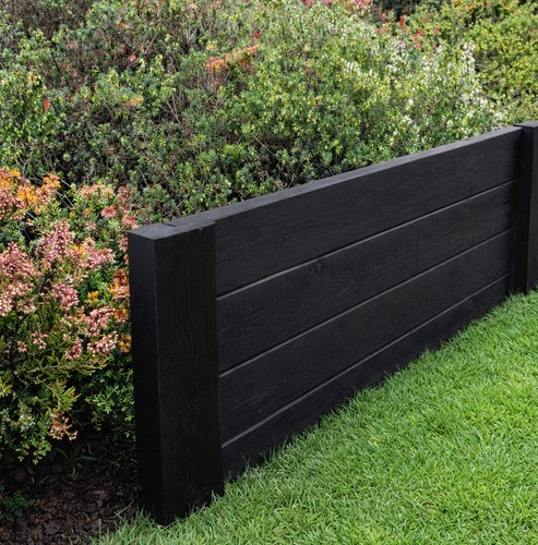 Wooden garden edging lawn - edging,