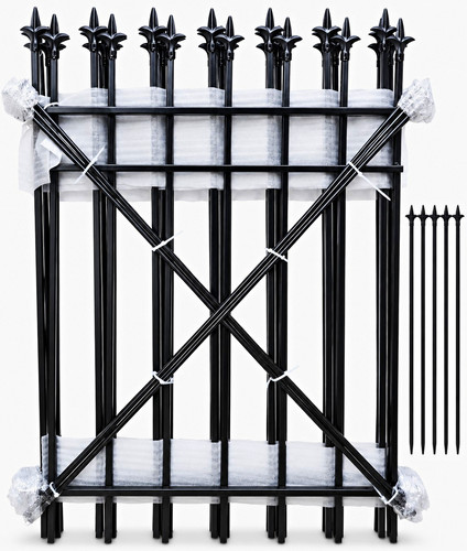 Pack metal garden fence - garden,
