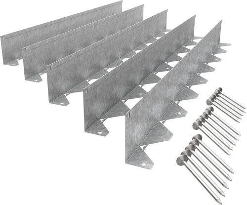 Galvanised steel border - galvanised,