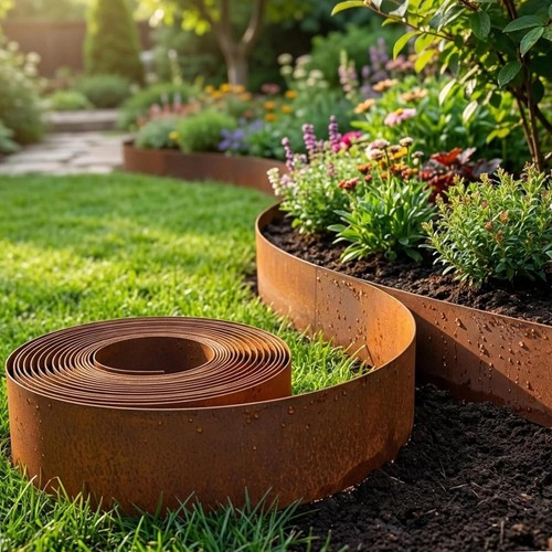 10m metal garden edging - garden,